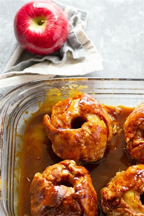 Apple Dumplings With Browned Butter Salted Caramel Sauce