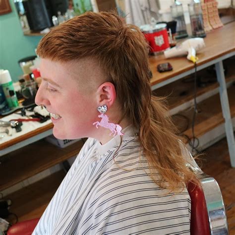 Mullet Buzzed On Top Wavy Haircut