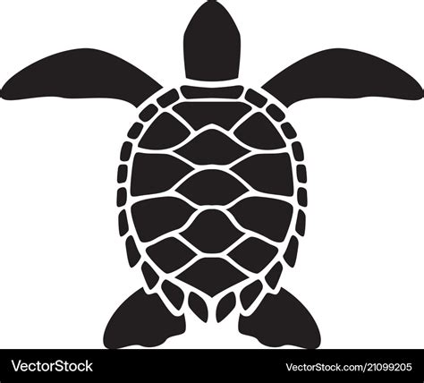 Graphic Sea Turtle Royalty Free Vector Image Vectorstock