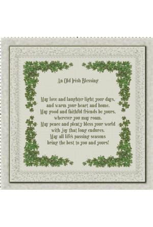 Brighid's blessing cross stitch pattern. Blessings 5 An Old Irish Blessing Needlework/Counted Cross ...