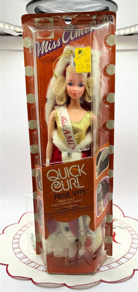 1972 vintage mod quick curl miss america barbie doll and box etsy canada