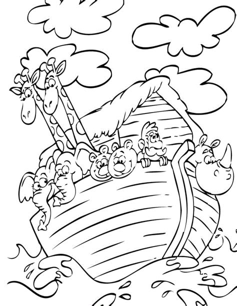 El Arca de Noé para colorear Dibujos para Niños