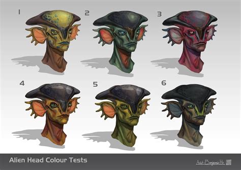 Bendragon Art Mass Effect Style Alien Colour Tests