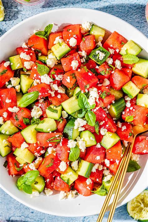 Watermelon Salad With Feta The Mediterranean Dish