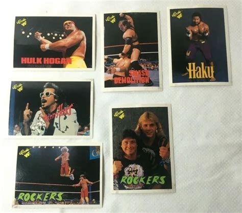 1990 Classic Wf Wrestlers Trading Cards Hulk Hogan Haku Wrestling Wwf Lot Of 6 450 Picclick