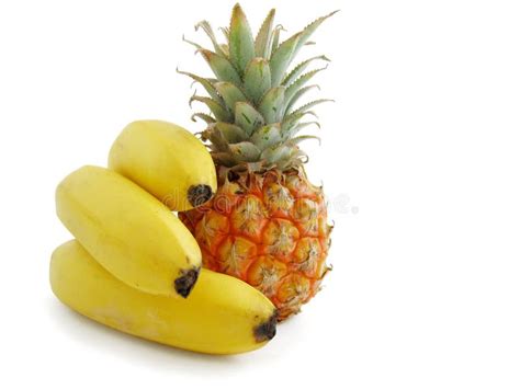 Banana And Pineapple Fruit Stock Photo Image Of Isolated 5962150