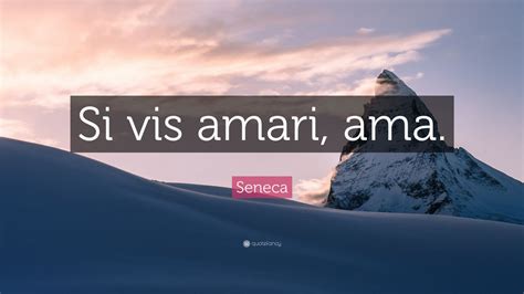 Seneca Quote Si Vis Amari Ama