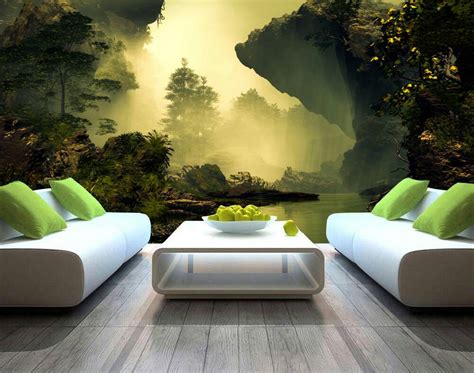 Sunset In The Forest 3d Custom Wall Murals Wallpapers Dcwm000794