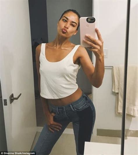 Shanina Shaik Goes Braless And Flaunts Her Lean Physique Daily Mail