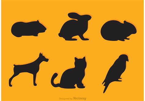 Pet Silhouette Vector Art Icons And Graphics For Free Download