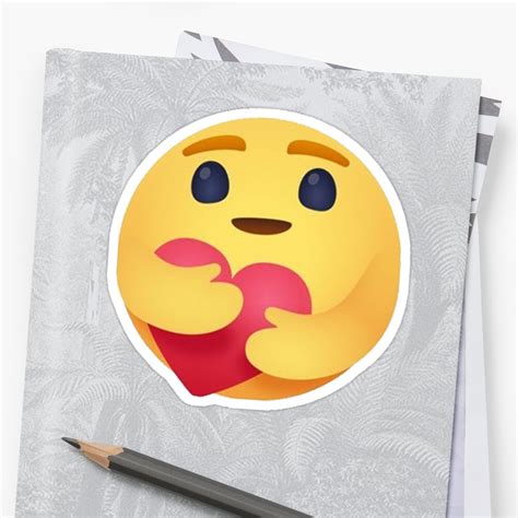 Facebook Care Action Emoji Sticker By Animebrands Redbubble