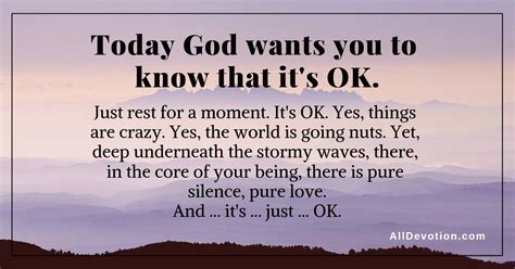 Today God Wants You To Know That Its Ok Alldevotion