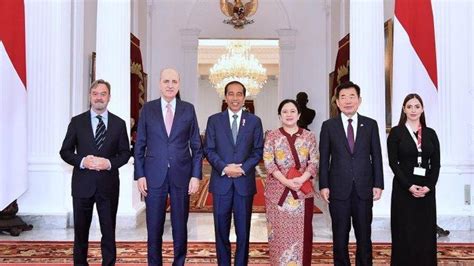 Puan Dan Empat Ketua Parlemen Anggota MIKTA Bertemu Jokowi Bahas