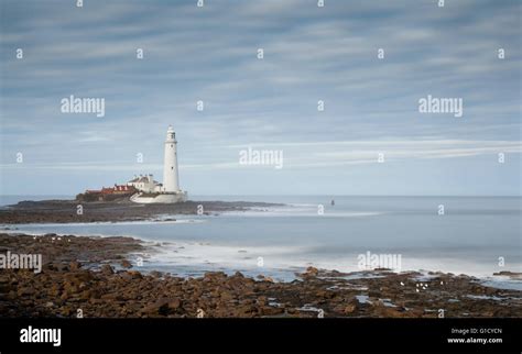 St Marys Lighthouse Whitley Bay Newcastle Uk Stock Photo Alamy