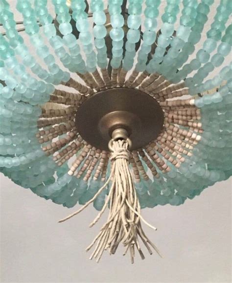Sea Glass Light Fixture Made To Order Etsy In 2020 Glass Light