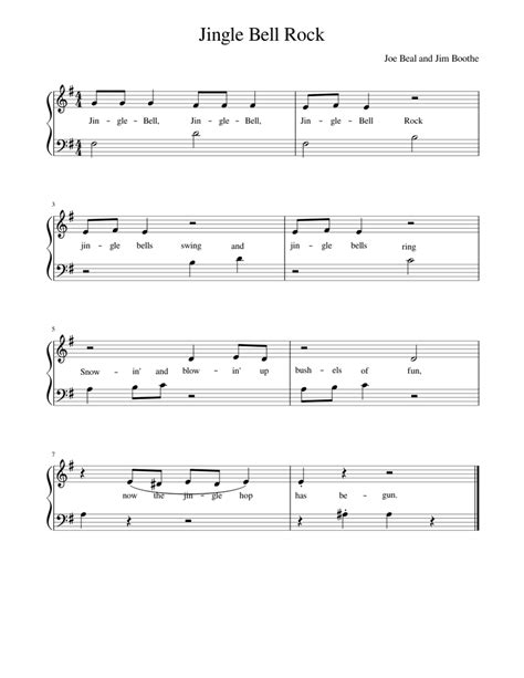 Jingle Bell Rock Sheet Music For Piano Solo