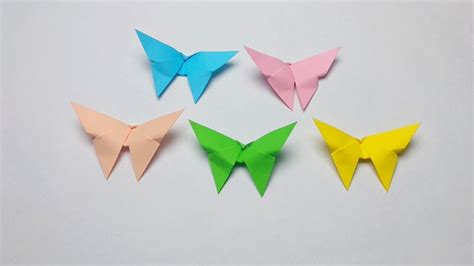 How To Origami Butterfly Making Instruction With Square Or Sticky Notes