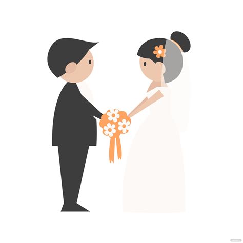 Wedding Couple Clipart In Illustrator Svg  Eps Png Download
