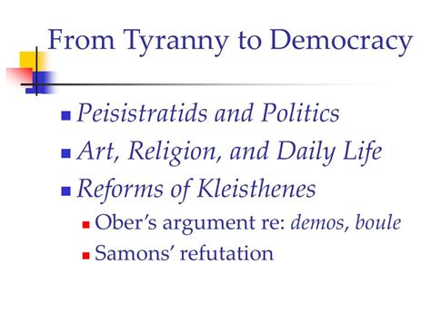 Ppt From Tyranny To Democracy Powerpoint Presentation Free Download