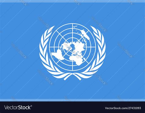 Flag United Nations Royalty Free Vector Image Vectorstock