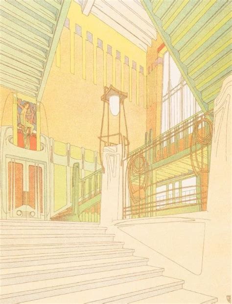 Booksnbuildings Art Nouveau Architecture Designs By The Watercolor
