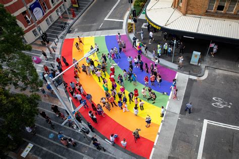 Sydneys New Curved Rainbow Crossing Comes To Taylor Square