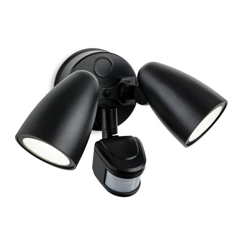 Firstlight Security Led Contemporary Outdoor Pir Light In Black Finish