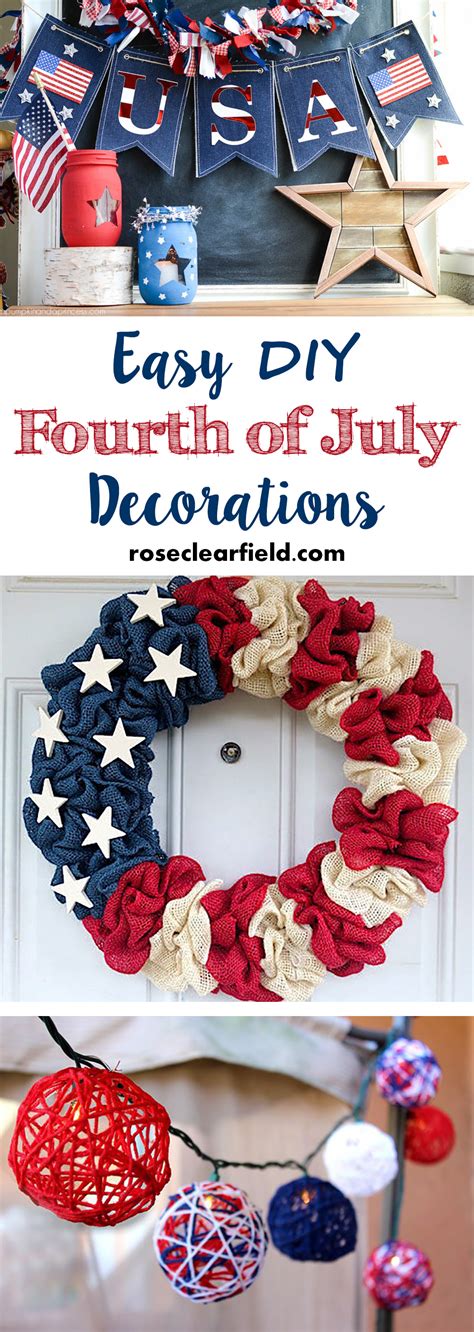 4th of july colouring bunting. Easy DIY Fourth of July Decorations • Rose Clearfield