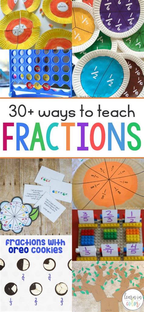 Free fraction activity for first grade and kindergarten math centers. 30+ of the Best Hands-on Ways to Teach Fractions ...