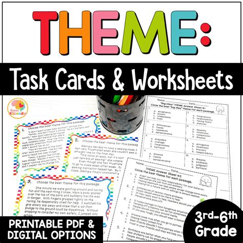 Teaching Theme Activities Passages Worksheets And Task Cards
