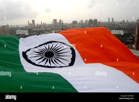 Indian Flag Fluttering Independence Day Flag Of India Bombay Mumbai