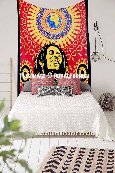 Looking for the ideal rasta bed & bath? Bob Marley Tapestry, Hippie Rasta Tapestry Wall Hanging ...