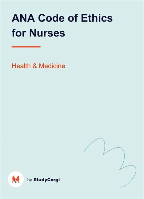 ANA Code Of Ethics For Nurses Free Essay Example