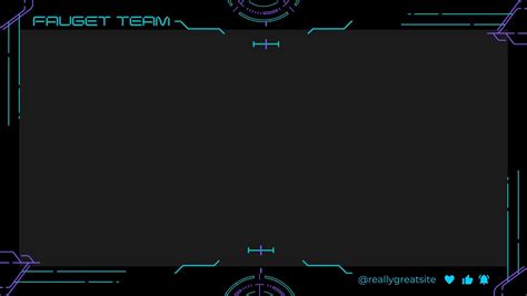 Futuristic Sci Fi Twitch Gaming Stream Overlay Pack Blue Facecam X10