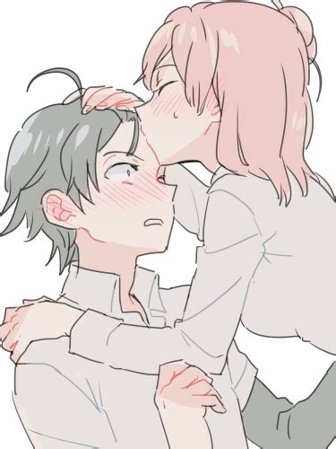 anime kiss on forehead