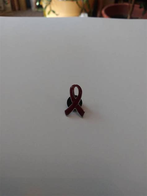 Burgundy Cancer Awareness Ribbon Lapel Pin Multiple Myeloma Etsy