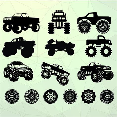 Download Monster Truck svg - Monster Truck Silhouette digital ...