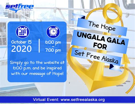 Come and learn more about set free alaska's new behavioral health and early intervention children's program that is being launched this fall. Set Free Alaska 2020 Hope Ungala Online Live Auction ...
