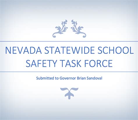School Safety Strategies Offered In Nv Task Force Report