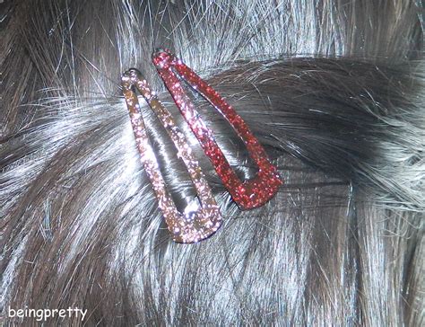 Being Pretty An Indian Girls Blog Diy Glitter Hair Clipspins