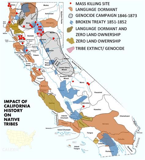 California Native Tribes Southern California Native American Tribes Map