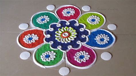 Small Quick And Easy Rangoli For Beginners Rangoli Designs By Poonam