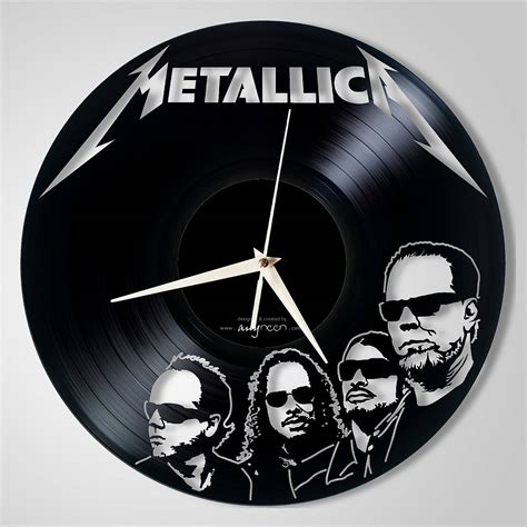 Videl Oblečenie Tyran Priezvisko Metallica Vinyl Clock Aj Jemný Pruh Citrón