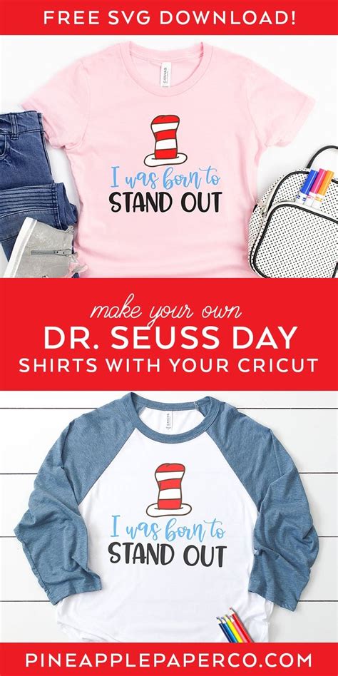 Download Born to Stand Out - Free Dr. Seuss SVG | Making shirts ...