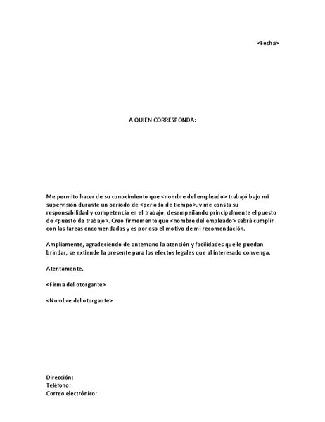 Modelo Carta De Recomendacion Para Master David Peltz Ejemplo De Carta