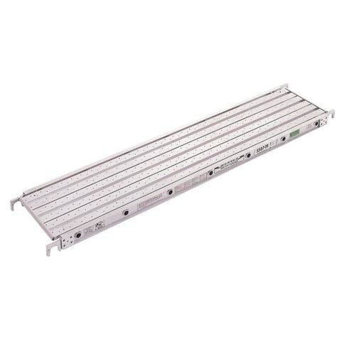 Werner 7 Ft X 158 Ft Aluminum Rails Plywood Deck Scaffold Plank With