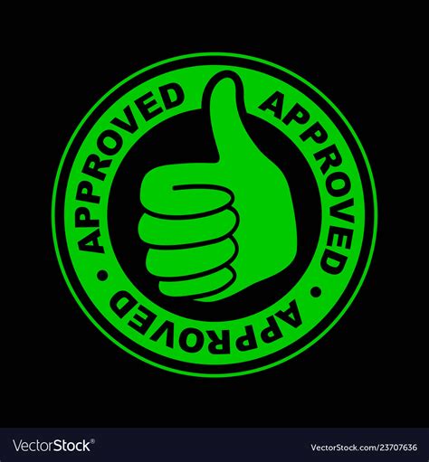 approved thumbs up icon royalty free vector image