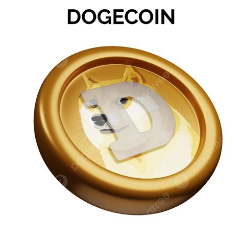 Dogecoin Or Doge Gold Silver 3d Rendering Tilted Right View