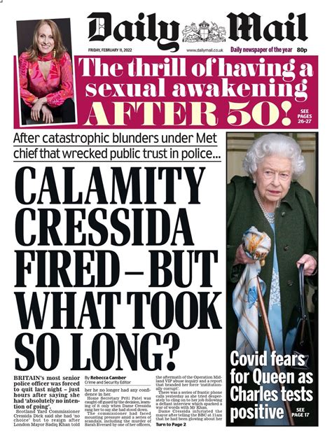 Daily Mail Front Page 11th Of February 2022 Tomorrow S Papers Today