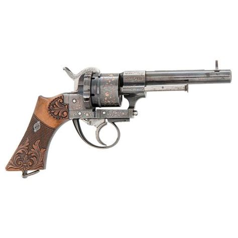 Engraved German Pinfire Revolver By Schwartz And Felz Sold At Auction On